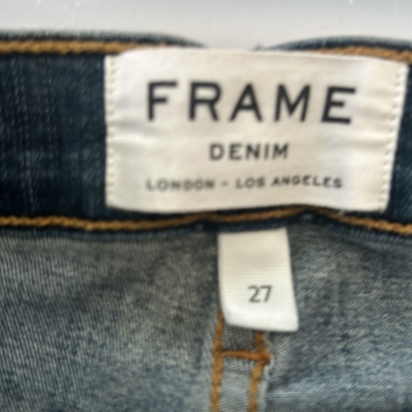 FRAME Le HIGH SKIINNY RAW EDGE Jeans - Picture 4 of 4